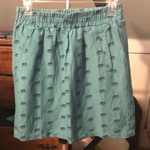 Shirt with navy elephants